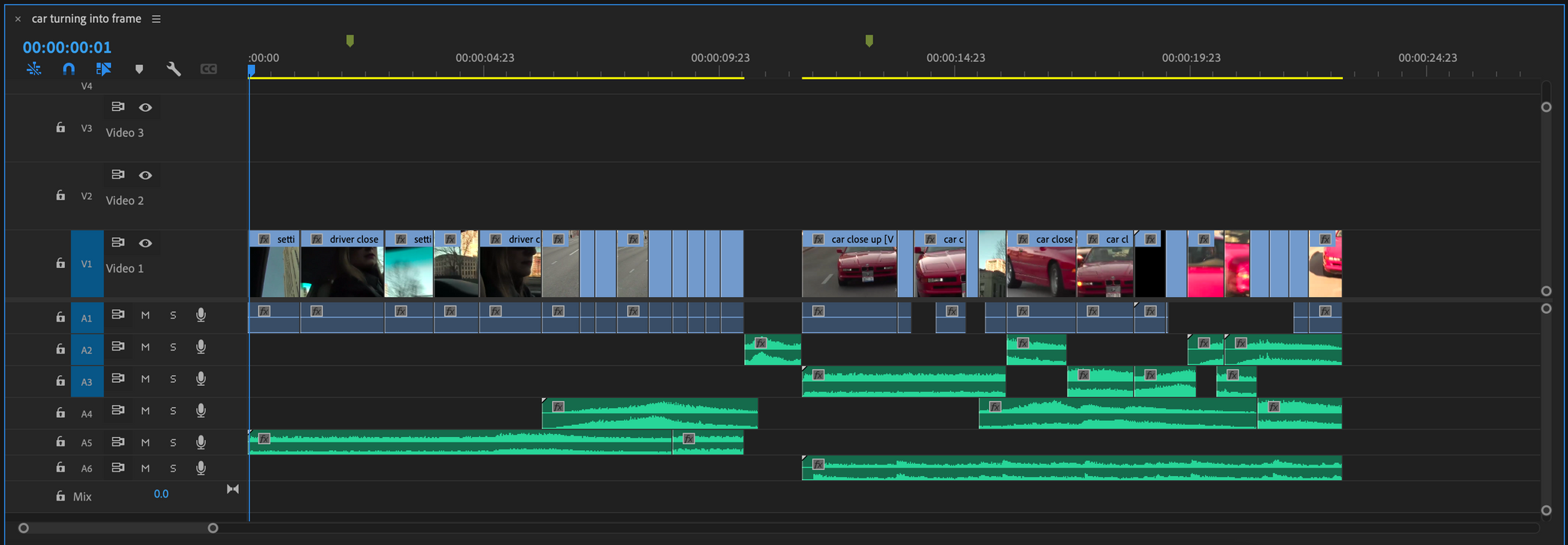 car chase editing